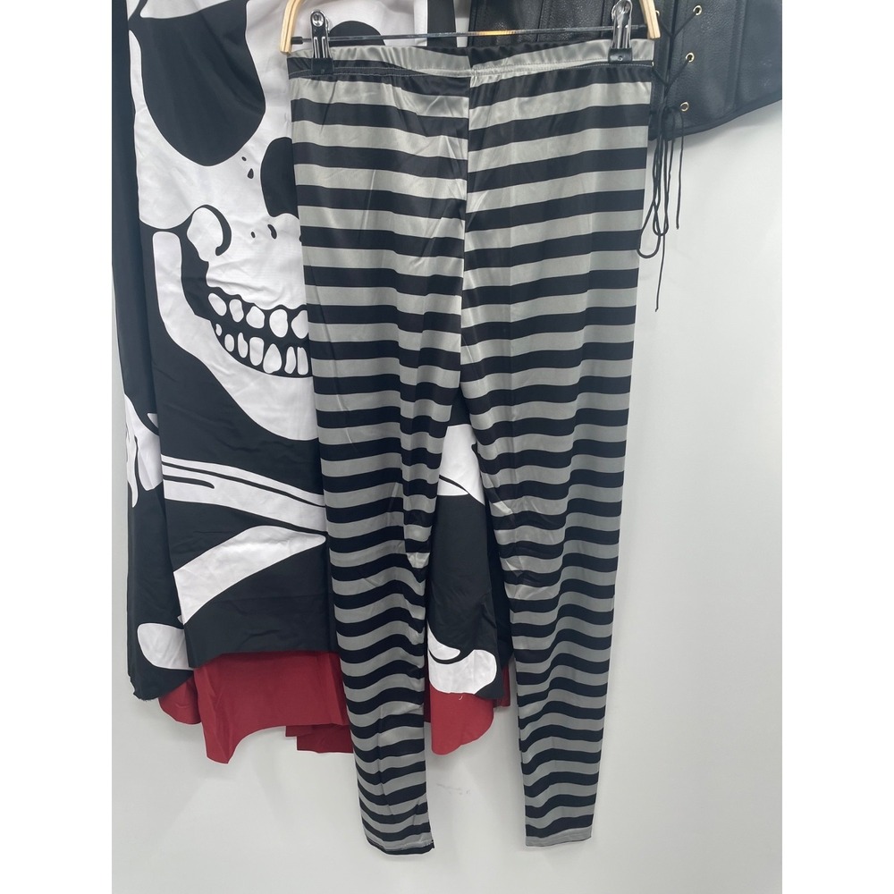 Halloween Costumes Skeleton Flag Rogue Pirate Outfit Womens Large Multicolor NWT - Picture 10 of 16